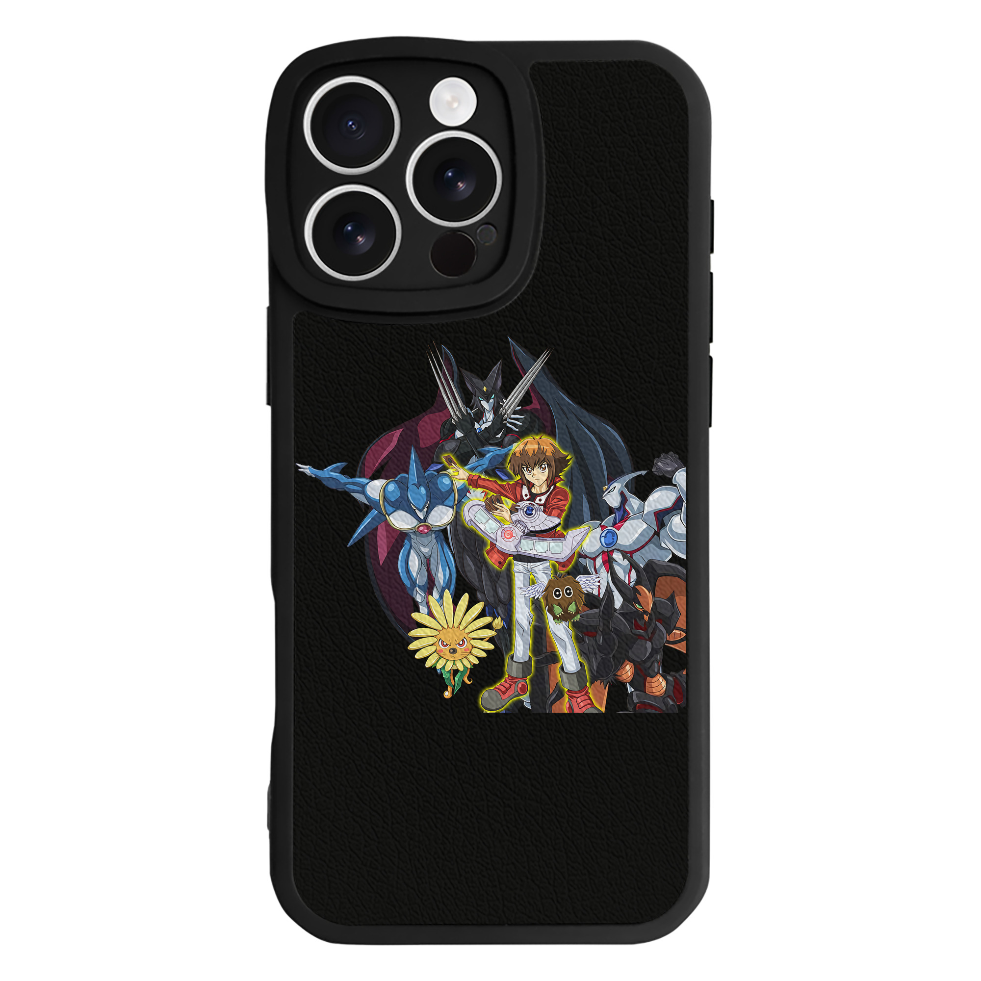 （画像用） 遊☆戯☆王 Yu-Gi-Oh! 【iPhone 16シリーズ対応】シリコンスマホケース（レザー調） 材質：シリコン